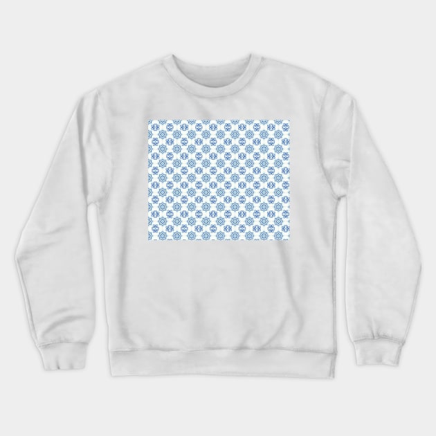 Blue and white frame tile Crewneck Sweatshirt by timegraf